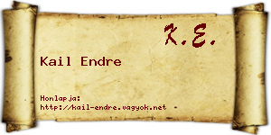 Kail Endre névjegykártya